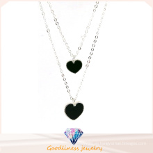 Buena calidad y collar de plata en forma de corazón de la joyería 925 (N6766)